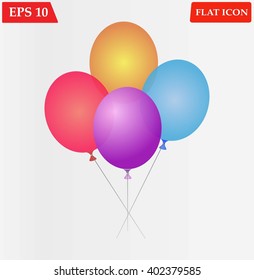 Balloon icon flat design