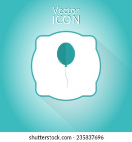 Balloon icon. Flat design style. Made in vector illustration