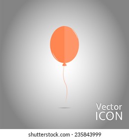 Balloon icon. Flat design style. Made in vector illustration