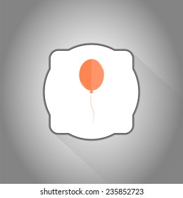 Balloon icon. Flat design style. Made in vector illustration