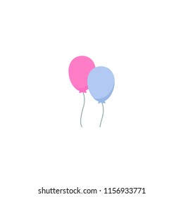 Balloon icon flat element. Vector illustration of balloon icon flat isolated on clean background for your web mobile app logo design.