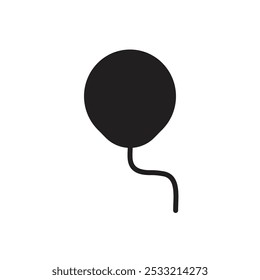 Balloon icon Flat line illustration