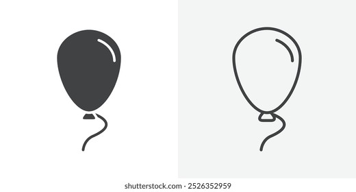 Balloon icon flat and simple set design