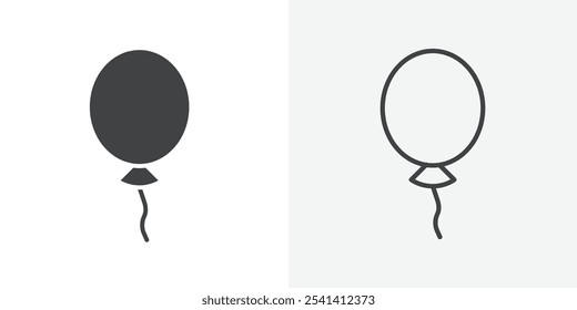Balloon icon flat and simple set design