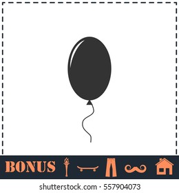 Balloon icon flat. Simple vector symbol and bonus icon