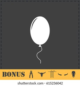 Balloon icon flat. Simple vector symbol and bonus icon