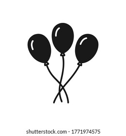 Balloon icon flat vector illustration