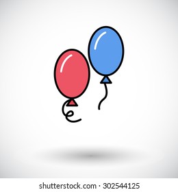 Balloon icon. Flat vector related icon for web and mobile applications. It can be used as - logo, pictogram, icon, infographic element. Vector Illustration. 