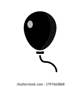 Ballonsymbol des Vektorgrafik-Designs im Stil von Glyph