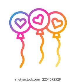 icono de globo gradiente estilo de ilustración valentina elemento vector y símbolo perfecto. Signo de icono de la colección moderna para la web. El diseño es perfecto.