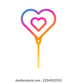 balloon icon gradient style valentine illustration vector element and symbol perfect. Icon sign from modern collection for web. Nice design perfect.
