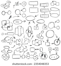 Balloon icon in hand drawn style. Round shaped handmade doodle vector illustration on isolated background. Frames sign business concept.