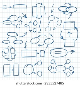 Balloon icon in hand drawn style. Round shaped handmade doodle vector illustration on isolated background. Frames sign business concept.