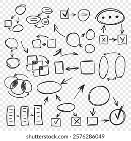 Balloon icon in hand drawn style. Round shaped handmade doodle vector illustration on isolated background. Frames sign business concept.