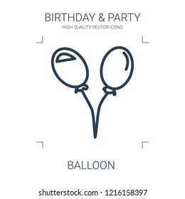 balloon icon. high quality line balloon icon on white background. from birthday party collection flat trendy vector balloon symbol. use for web and mobile