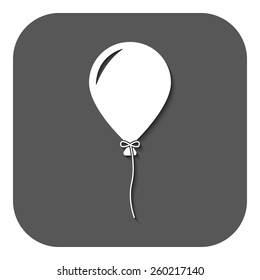 The balloon icon. Holiday symbol. Flat Vector illustration. Button