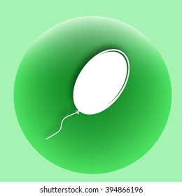 The balloon icon. Holiday symbol. Flat Vector illustration