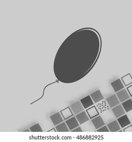 The balloon icon. Holiday symbol. Flat Vector illustration