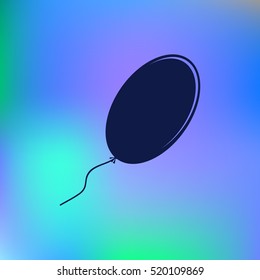 The balloon icon. Holiday symbol. Flat Vector illustration
