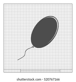 The balloon icon. Holiday symbol. Flat Vector illustration