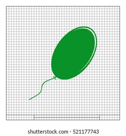 The balloon icon. Holiday symbol. Flat Vector illustration