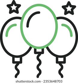 Balloon Icon image. Suitable for mobile application.