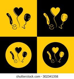 balloon icon, isolated. Eps-10.