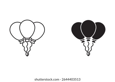 balloon icon Isolated flat vector in outline icon set eps 10