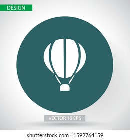 Balloon icon isolated. Modern simple flat balun birthday sign. Celebration, internet concept. Web buttons, mobile applications.