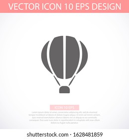 Balloon icon isolated. Modern simple flat balun birthday sign. Celebration, internet concept. Web buttons, mobile applications.