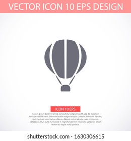 Balloon icon isolated. Modern simple flat balun birthday sign. Celebration, internet concept. Web buttons, mobile applications.
