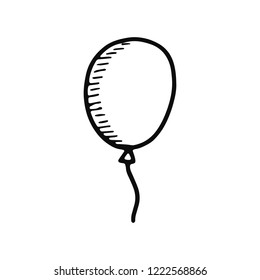 balloon icon. isolated object vector silhouette.