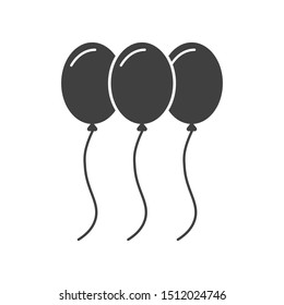 Balloon icon isolated on white background.