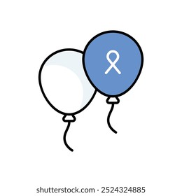 Balloon icon isolated on a white background. Vector illustration.