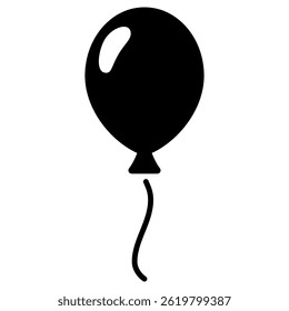 Ballonsymbol einzeln auf weißem Hintergrund