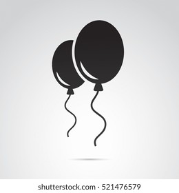 Balloon icon isolated on white background. Vector art.