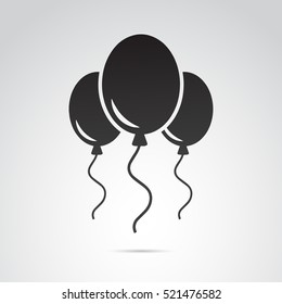 Balloon icon isolated on white background. Vector art.