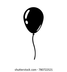 Balloon icon isolated on white background. Flat design vector illustration EPS10