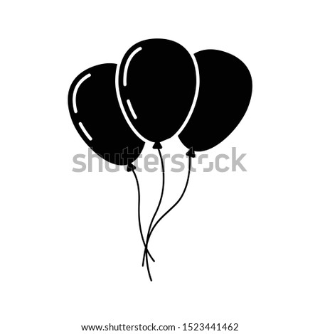 Balloon icon isolated on white background. Vector illustration