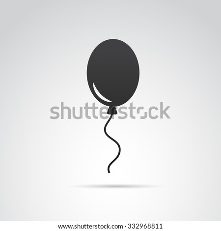 Balloon icon isolated on white background. Vector art.