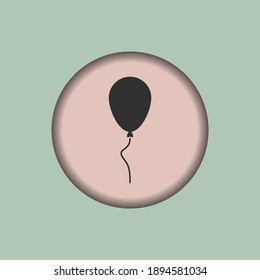 balloon icon, isolated balloon sign icon, vector illustration