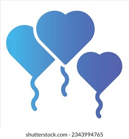 Ballonsymbol mit isolierter Vektorgrafik und transparentem Hintergrund