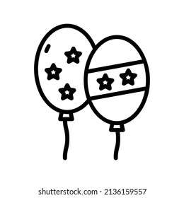 Icono de globo. Diseño De Estilo De Arte De Línea Aislado En Fondo Blanco