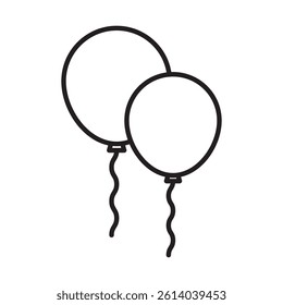 Balloon icon line art vector