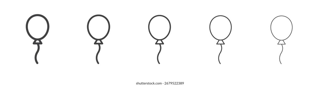 Balloon icon Line graphics illustration symbol