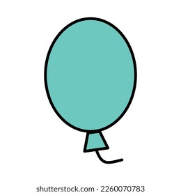 Balloon icon line isolated on white background. Black flat thin icon on modern outline style. Linear symbol and editable stroke. Simple and pixel perfect stroke vector illustration.