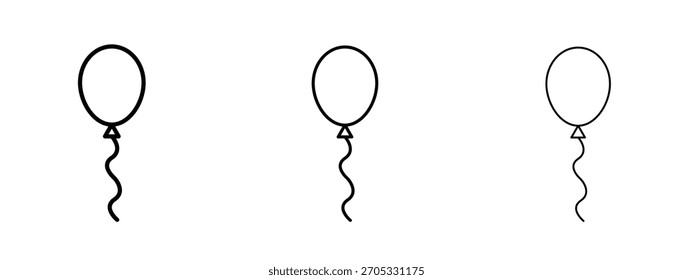 Balloon icon linear style sign for mobile concept and web design.