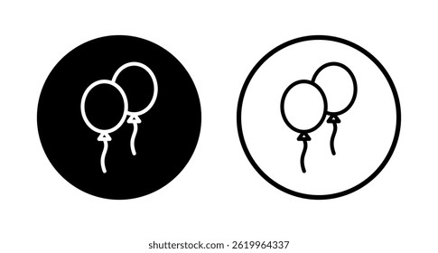 Balloon icon logo design. Party balloon sign and symbol