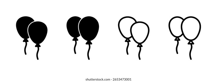 Logo-Design für Ballonsymbole. Partyballon-Zeichen und -Symbol