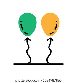 Balloon icon logo design template isolated illustration